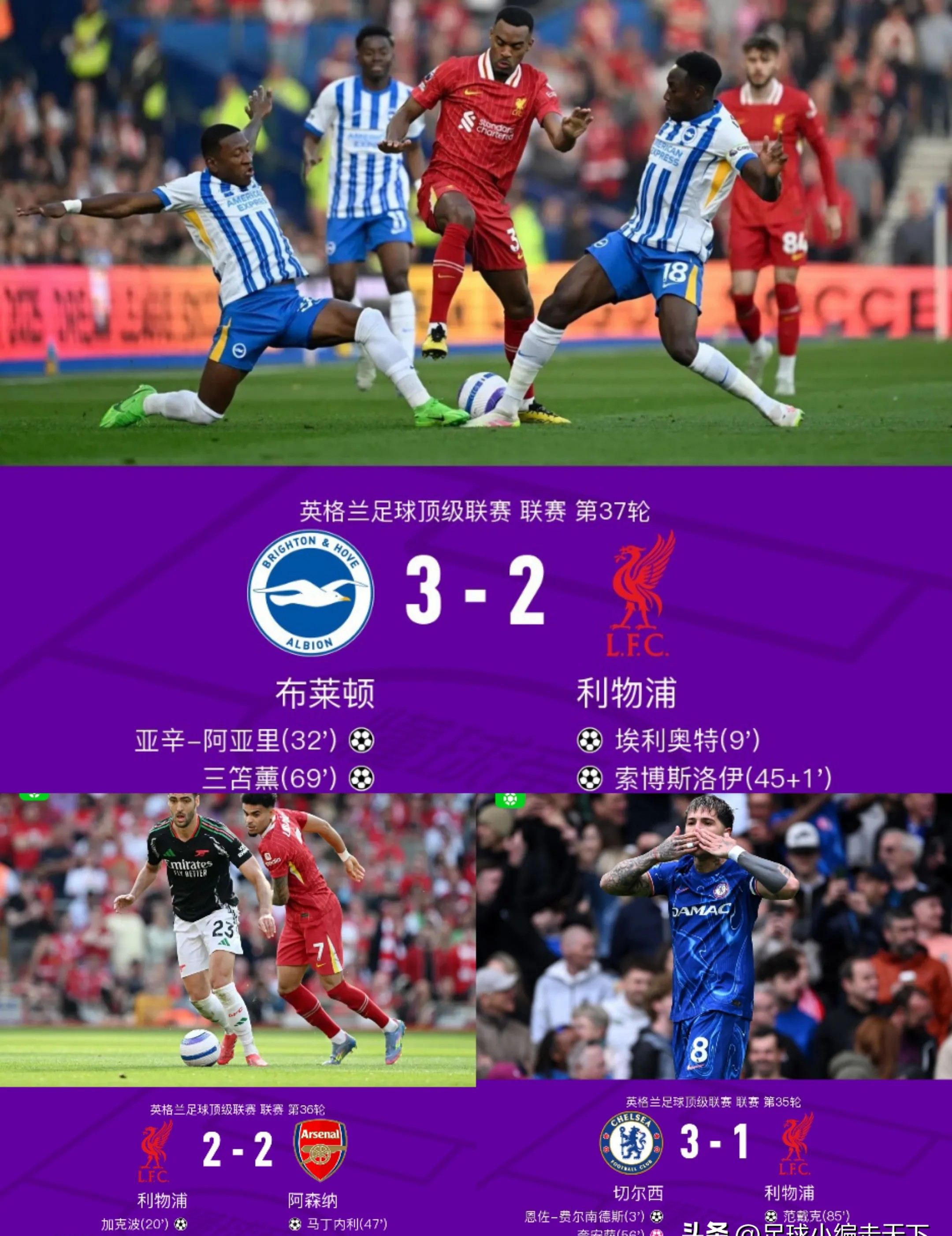 利物浦主场大胜沃特福德，继续领跑积分榜的简单介绍